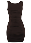 Chocolate Lace Up Dress