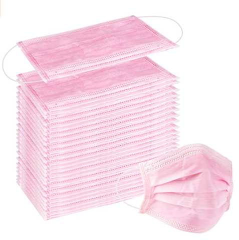 Pink Disposable Masks